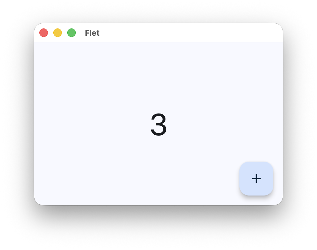 Counter app running on macOS
